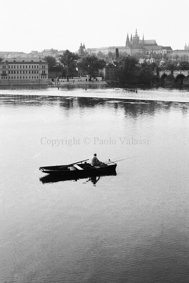Prague - Boat on the Moldava river