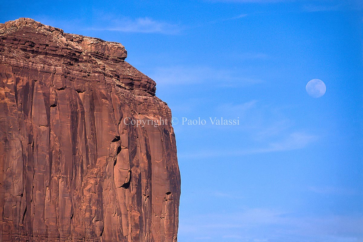 Monument Valley and the moon