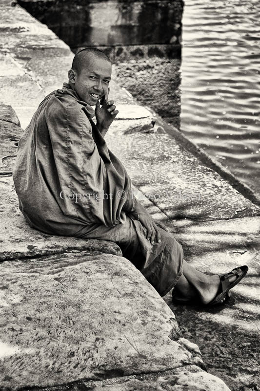 Angkor Wat - Cambodia - monk