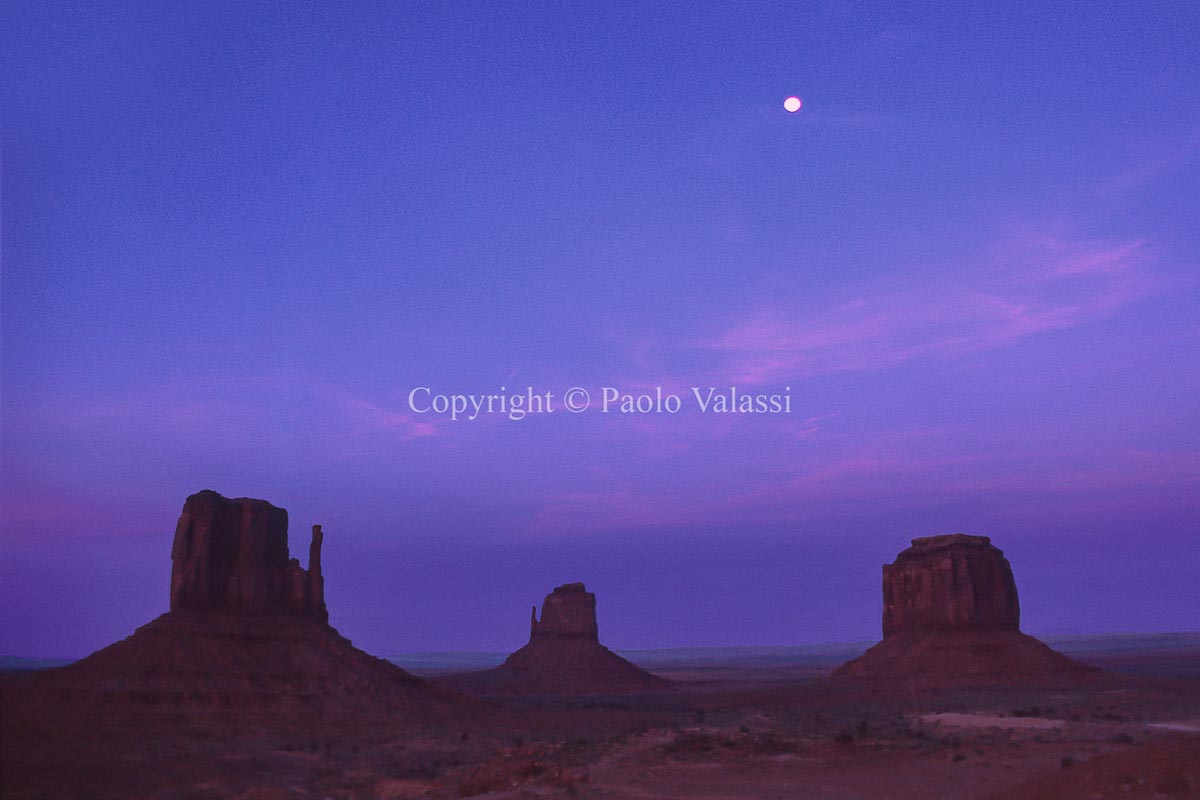 Monument Valley and the moon