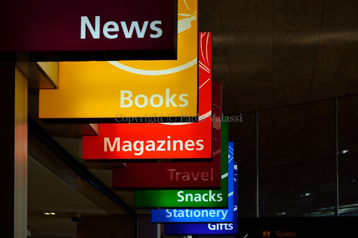 Signs at the Airport of Auckland - New Zealand