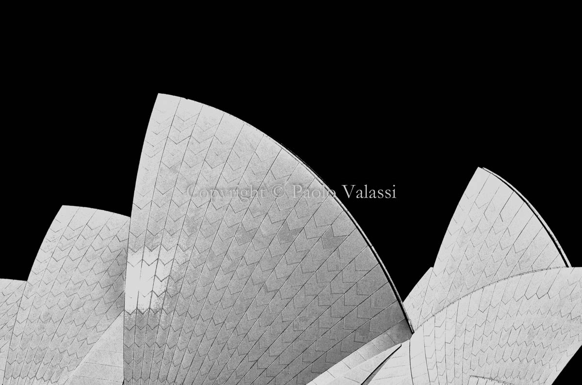 Sydney Opera House in bianco e nero Australia