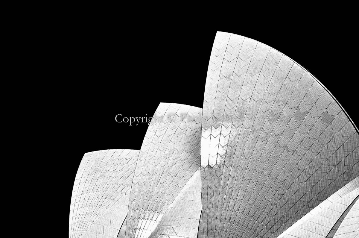 Sydney Opera House in bianco e nero Australia