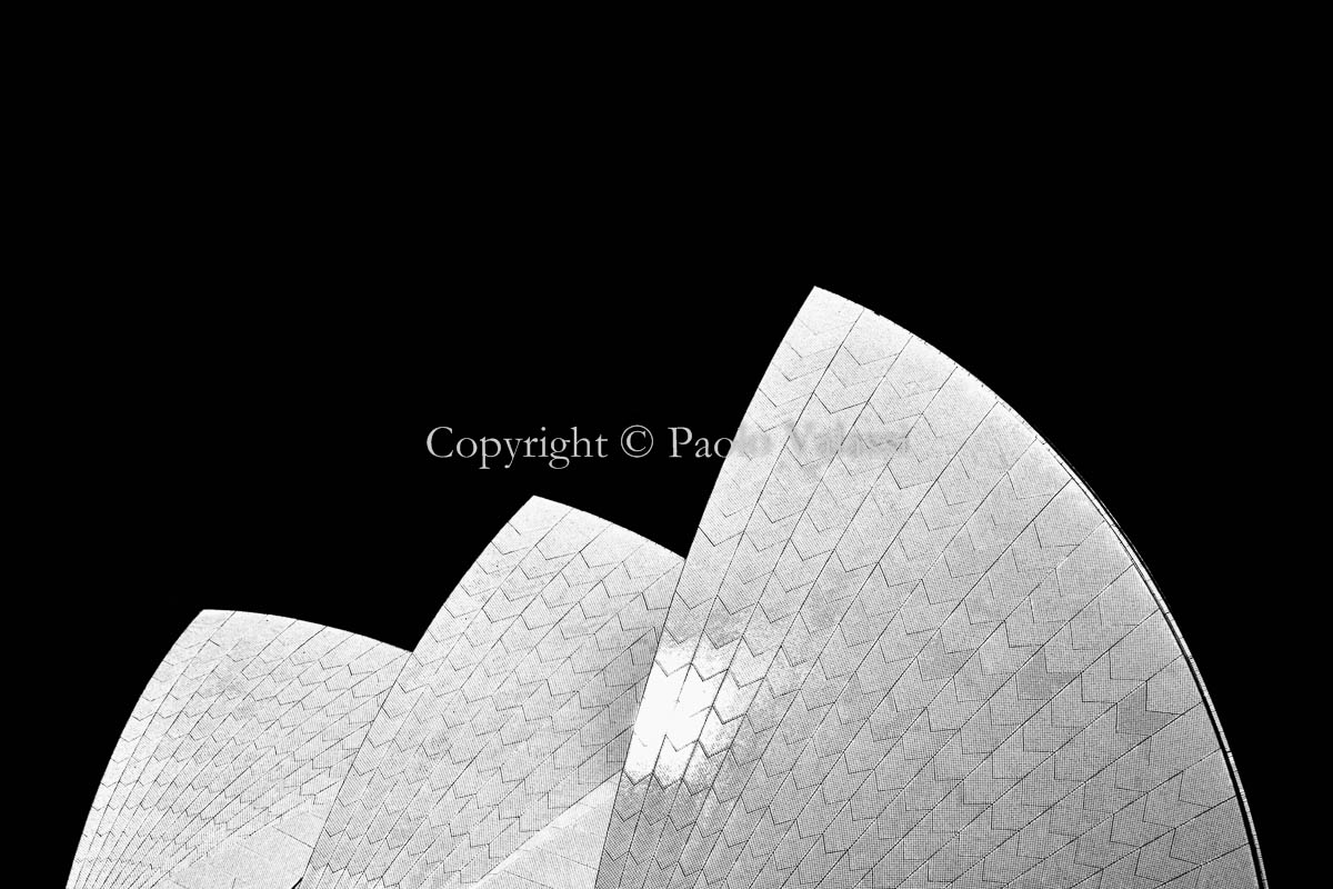 Sydney Opera House in bianco e nero Australia