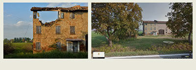 Prima e dopo il terremoto del 2012 attraverso Google Map